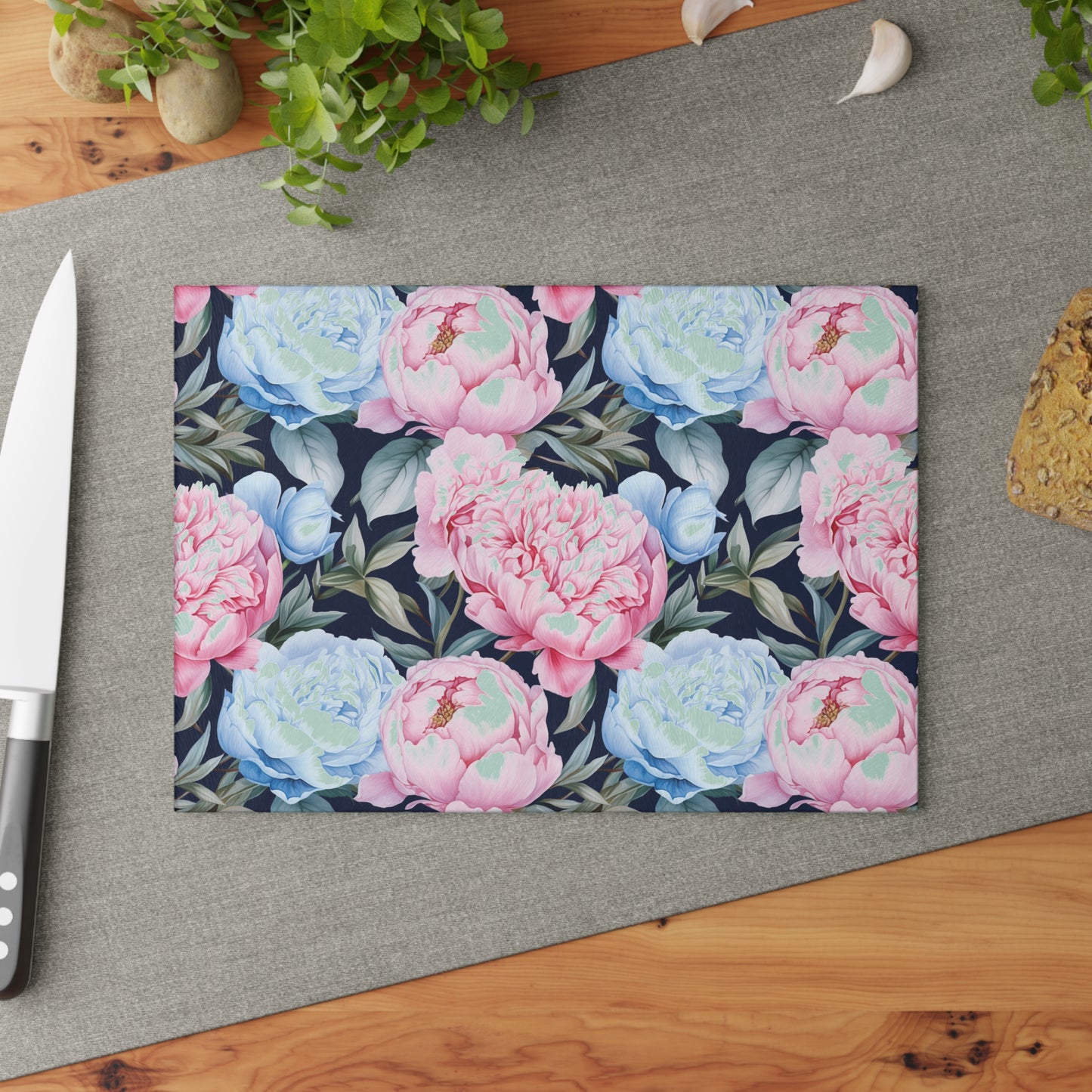 Floral Glass Cutting Board