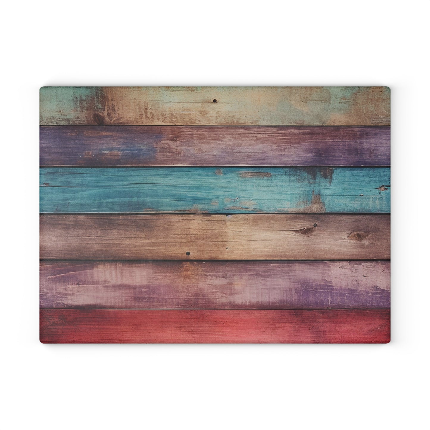 Wooden Print Glass Cutting Board