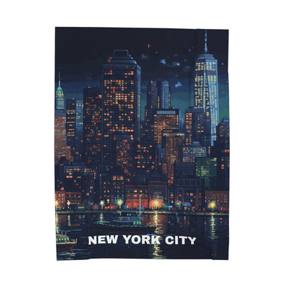 New York Velveteen Plush Blanket