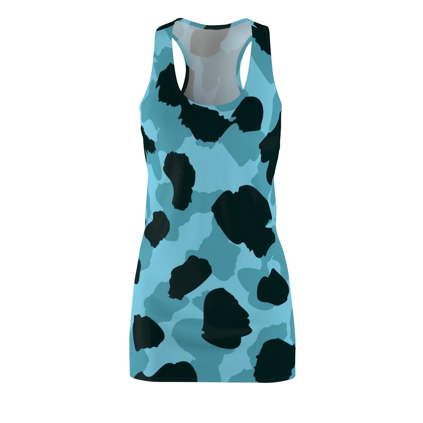 Leopard Pattern Women's Cut & Sew Racerback Dress