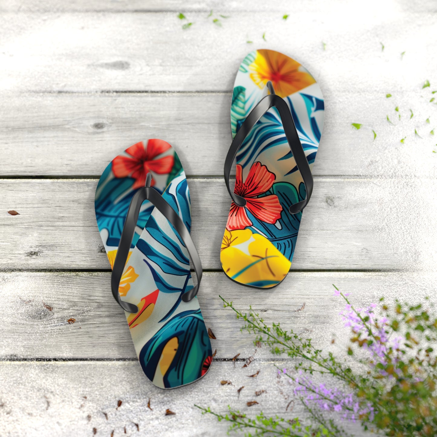 Abstract Tropics Pattern Flip-Flops