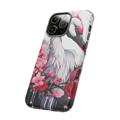 Cranes in Flight: Red-Crowned Crane Phone Case