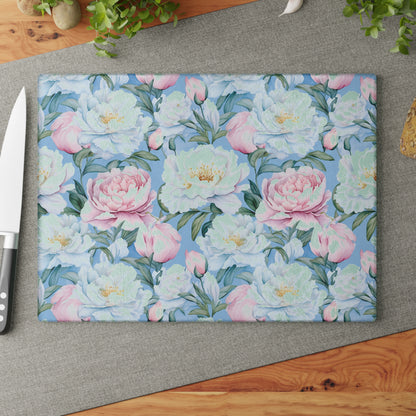 Floral Glass Cutting Board