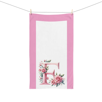 Alphabet Flowers Bathroom Hand Towel