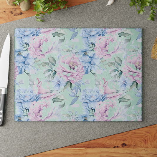 Floral Glass Cutting Board