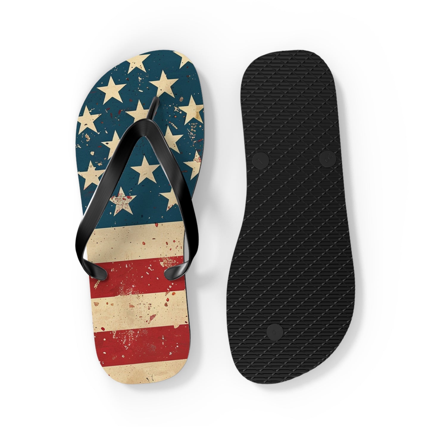 Distressed American Flag Flip-Flops