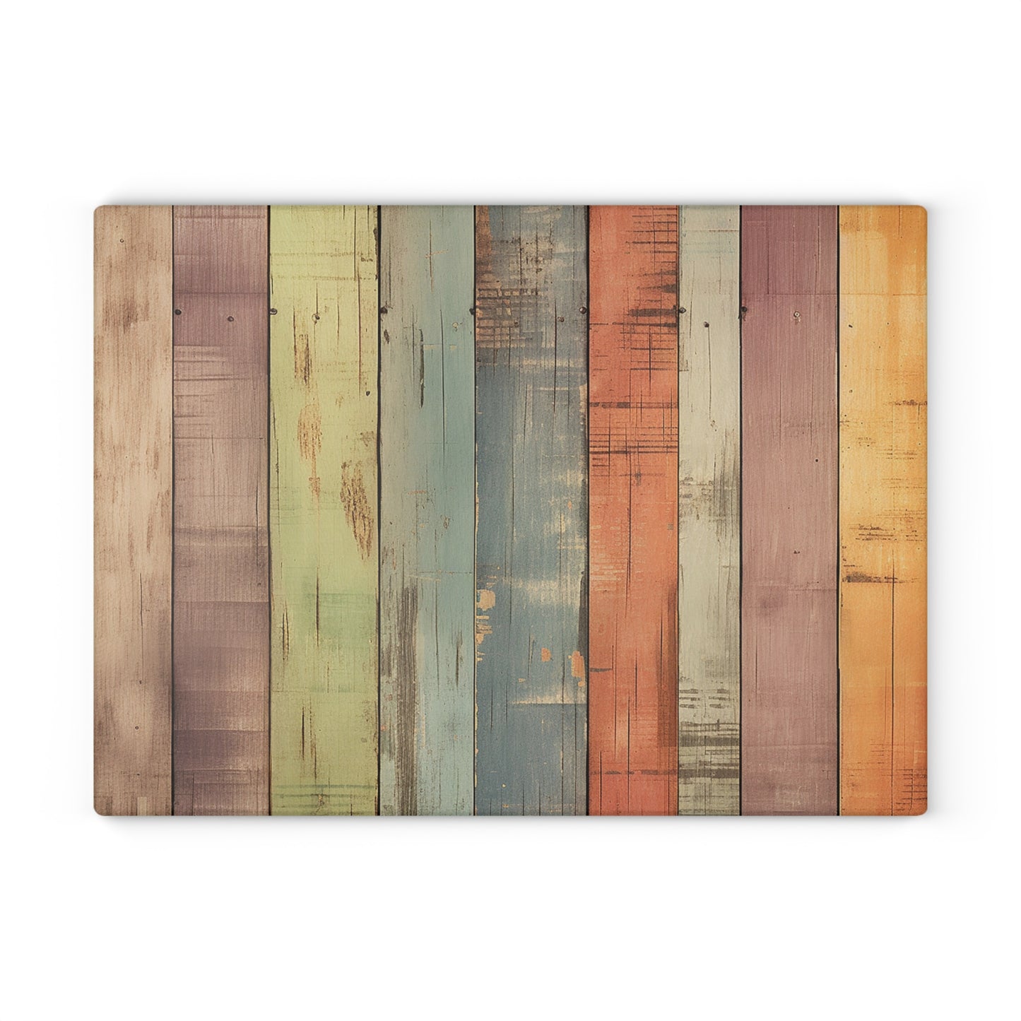 Wooden Print Glass Cutting Board