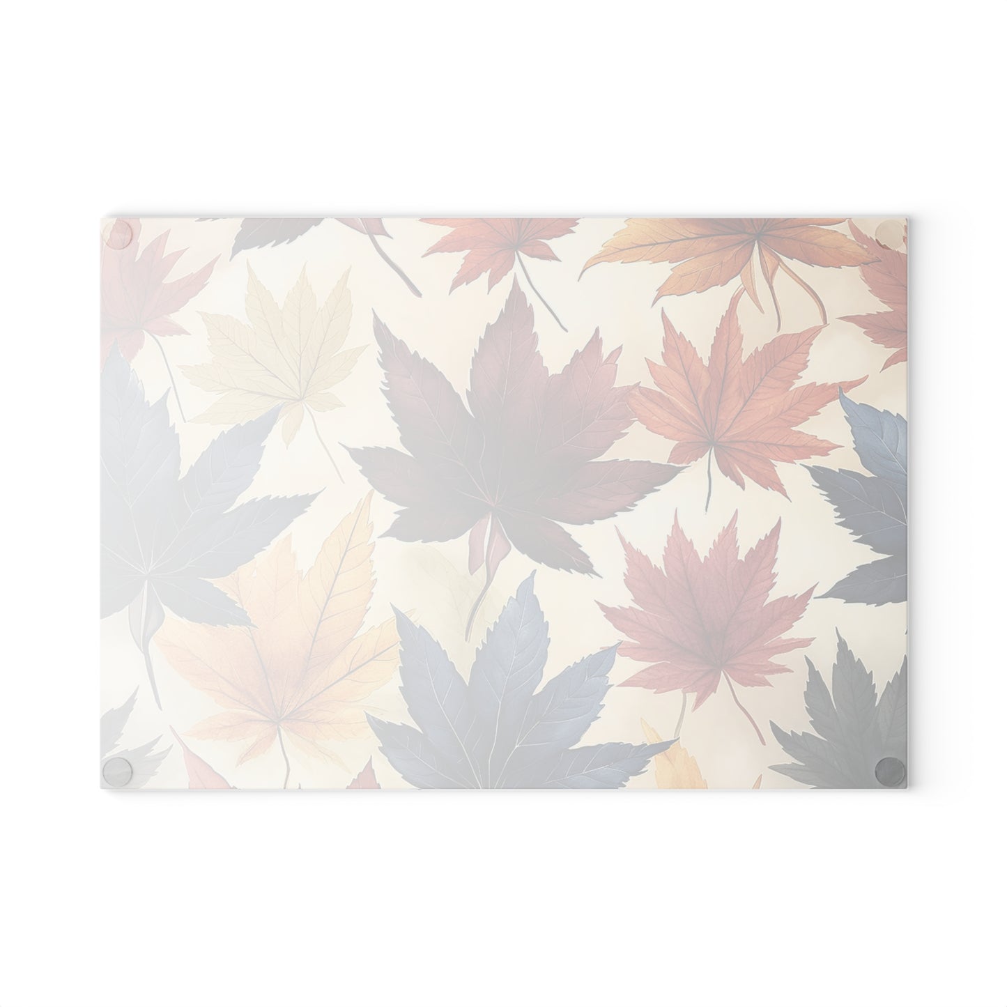 Autumn Floral Glass Cutting Board