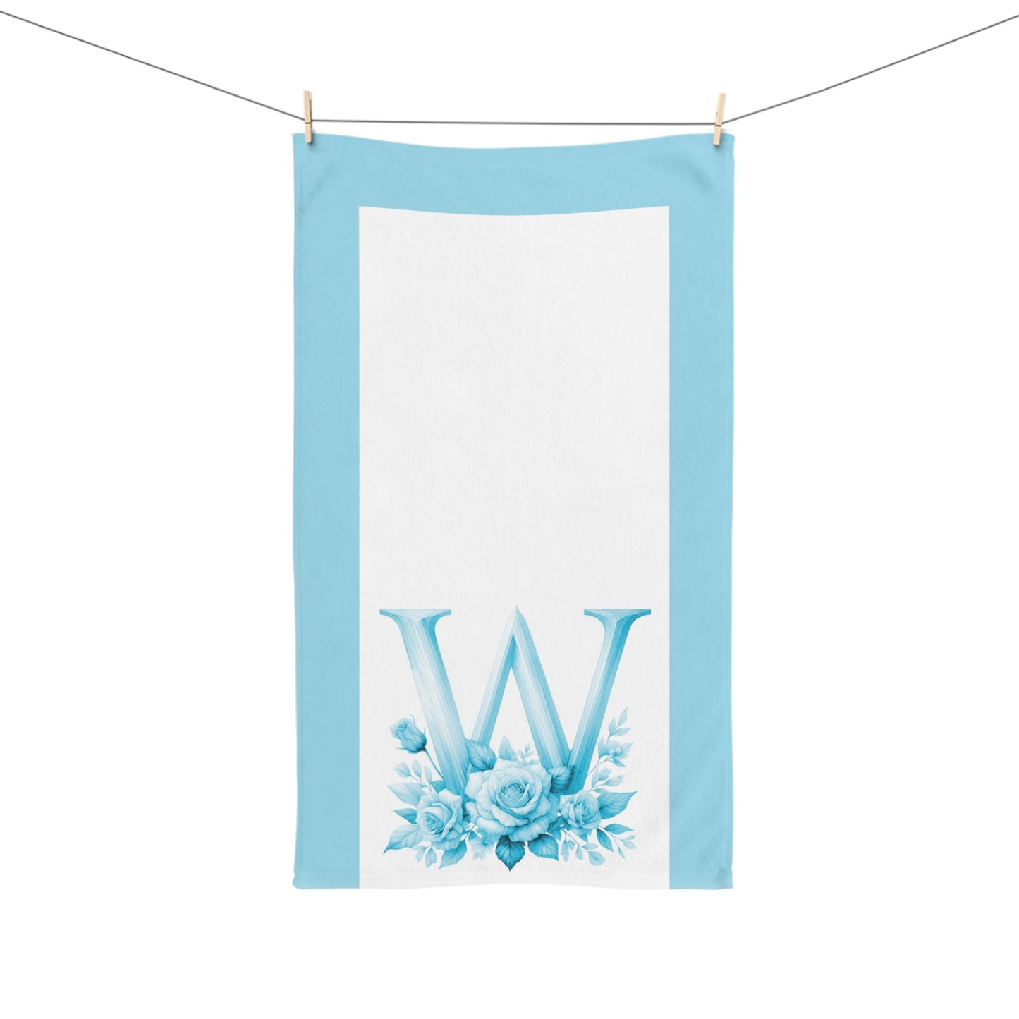 Alphabet Flowers Bathroom Hand Towel