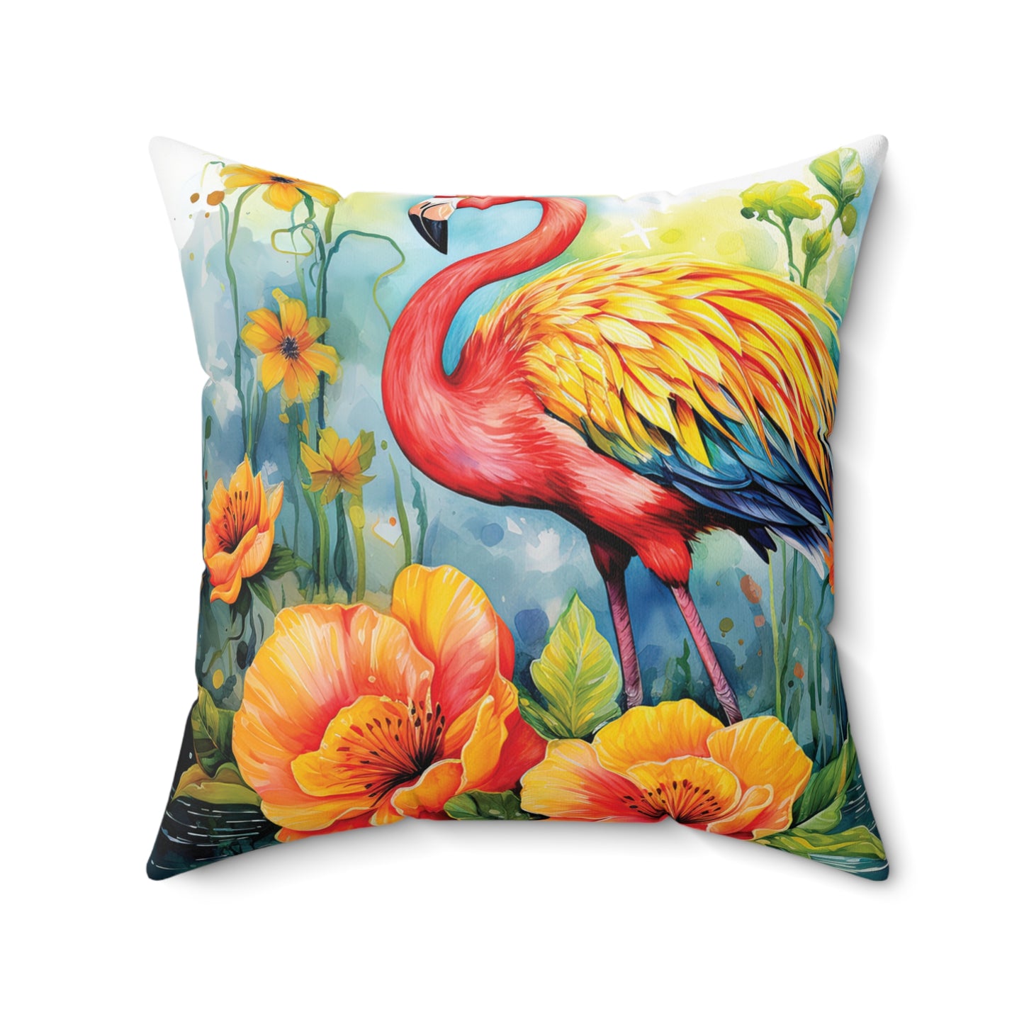 Animals Print Spun Polyester Square Pillow