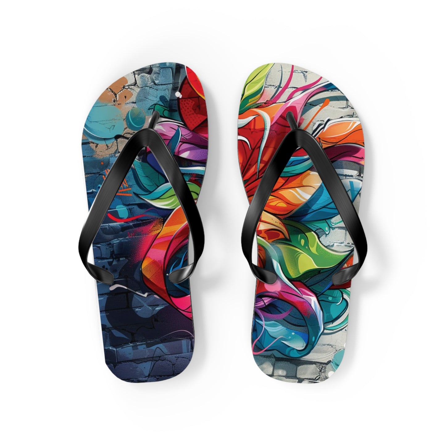 Graffiti Theme Flip-Flops