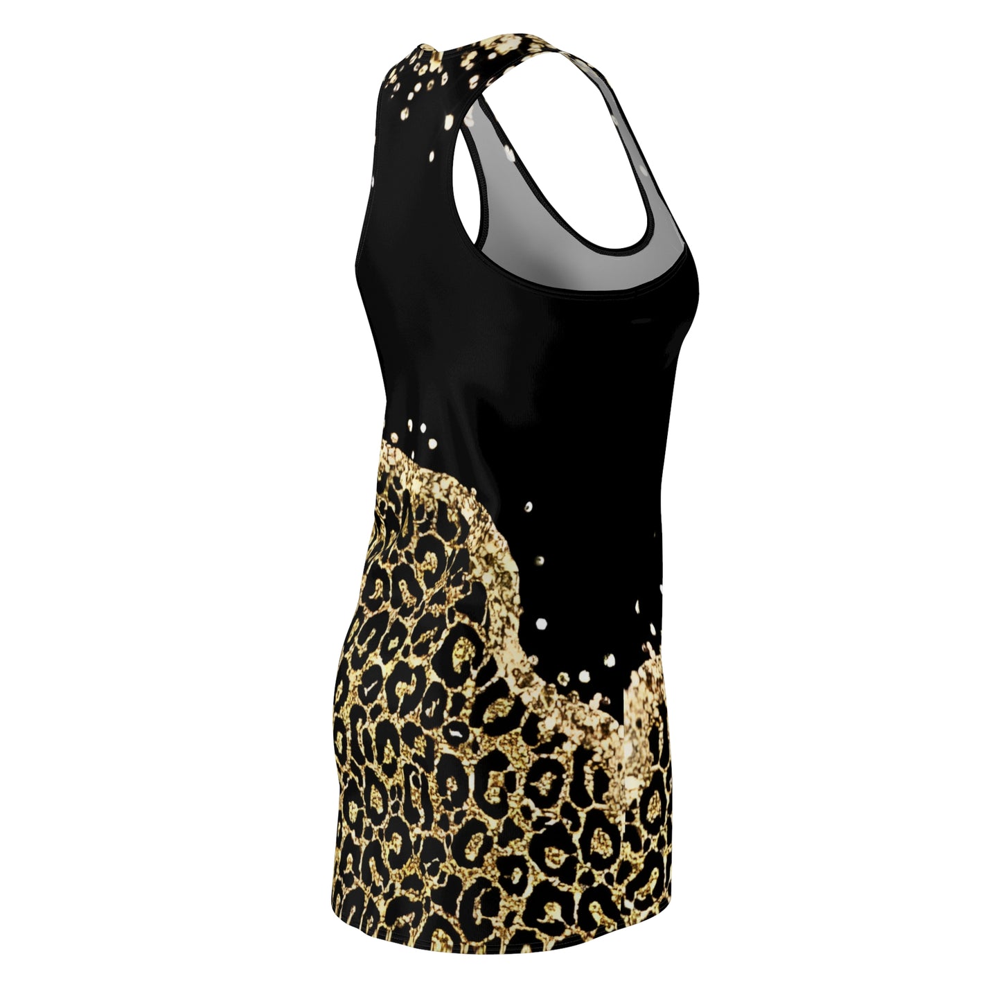 Leopard Pattern Women's Cut & Sew Racerback Dress