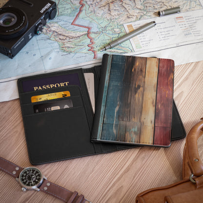 Wooden Print Passport Cover