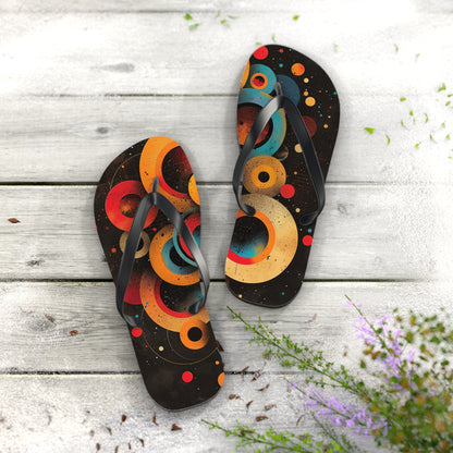 Abstract Decorative Circles  Flip-Flops