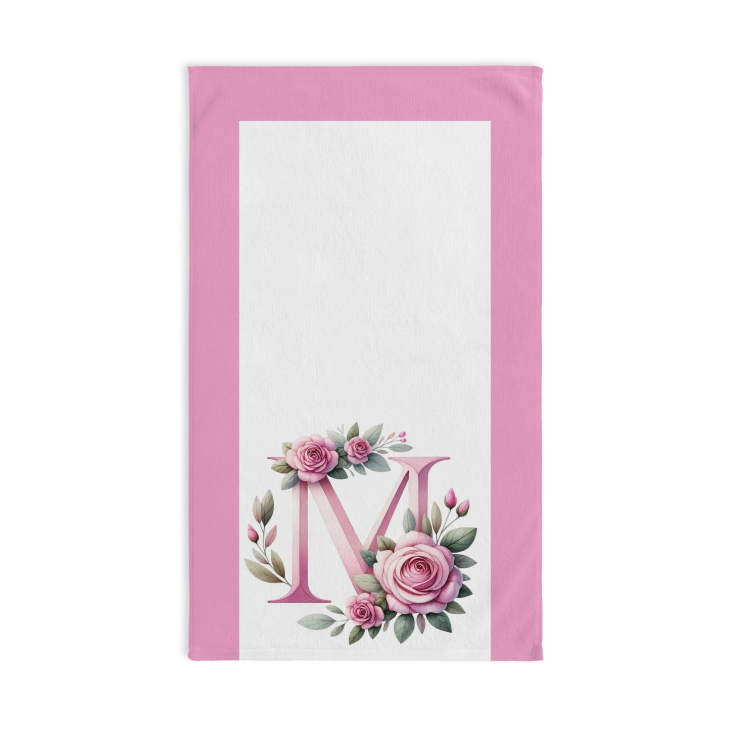 Alphabet Flowers Bathroom Hand Towel