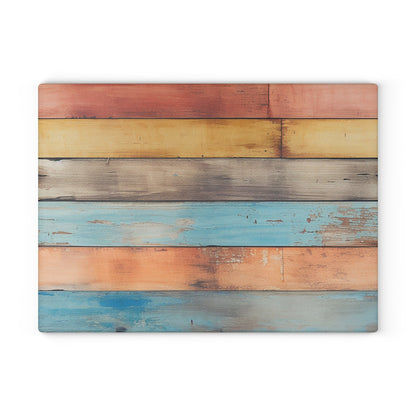 Wooden Print Glass Cutting Board