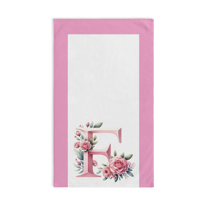 Alphabet Flowers Bathroom Hand Towel