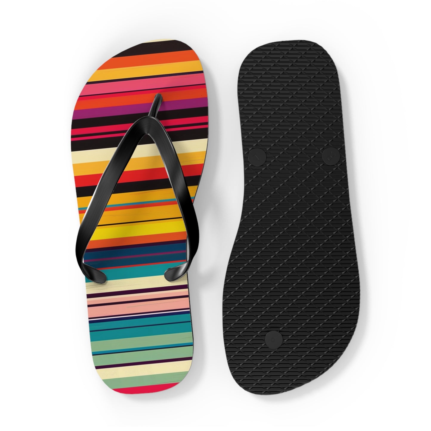 Colorful Stripes Flip-Flops