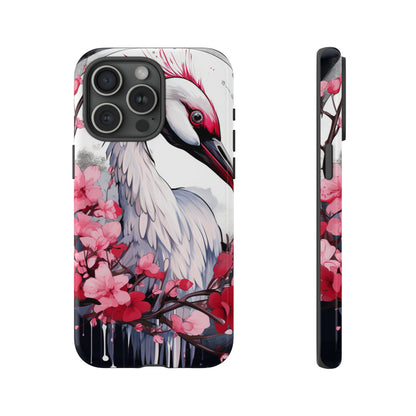 Cranes in Flight: Red-Crowned Crane Phone Case