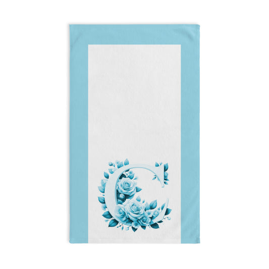 Alphabet Flowers Bathroom Hand Towel