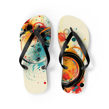 Abstract Decorative Circles  Flip-Flops