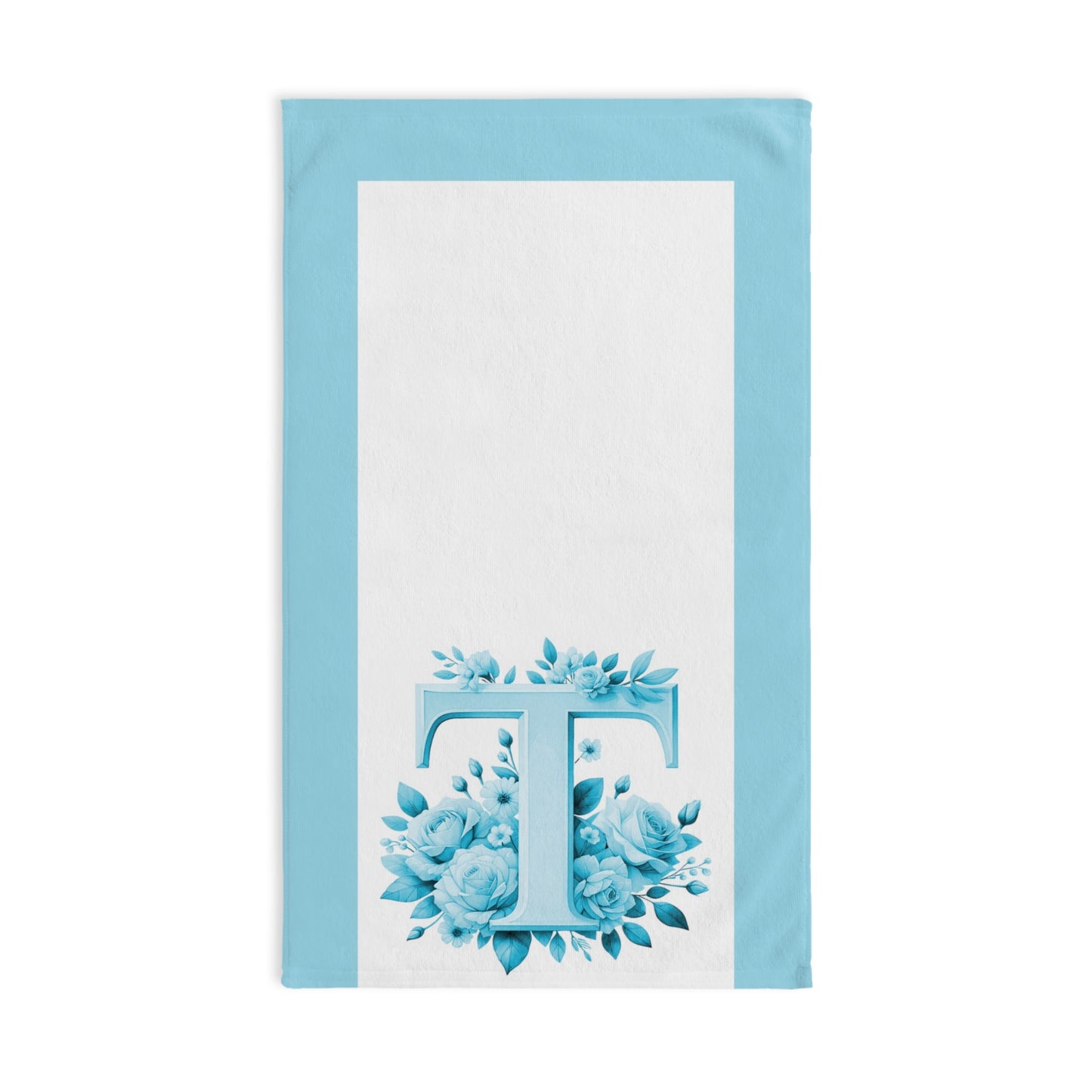 Alphabet Flowers Bathroom Hand Towel