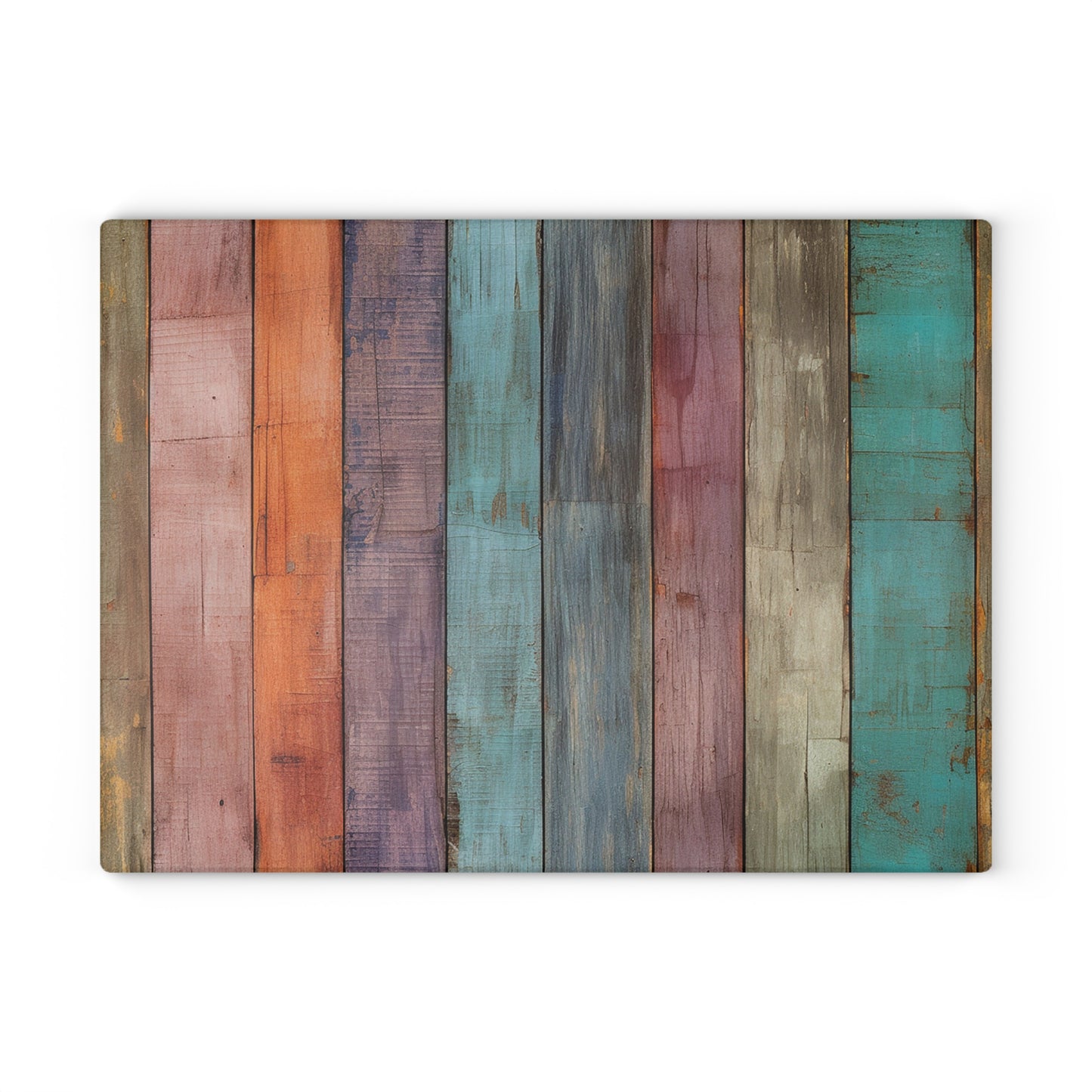 Wooden Print Glass Cutting Board