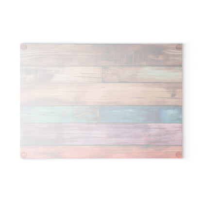 Wooden Print Glass Cutting Board