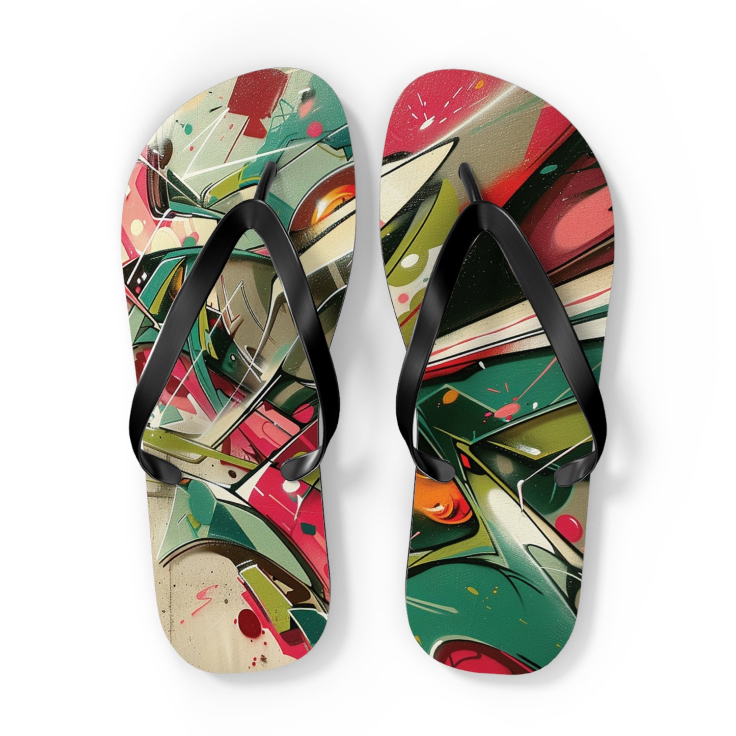 Graffiti Theme Flip-Flops