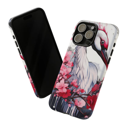 Cranes in Flight: Red-Crowned Crane Phone Case