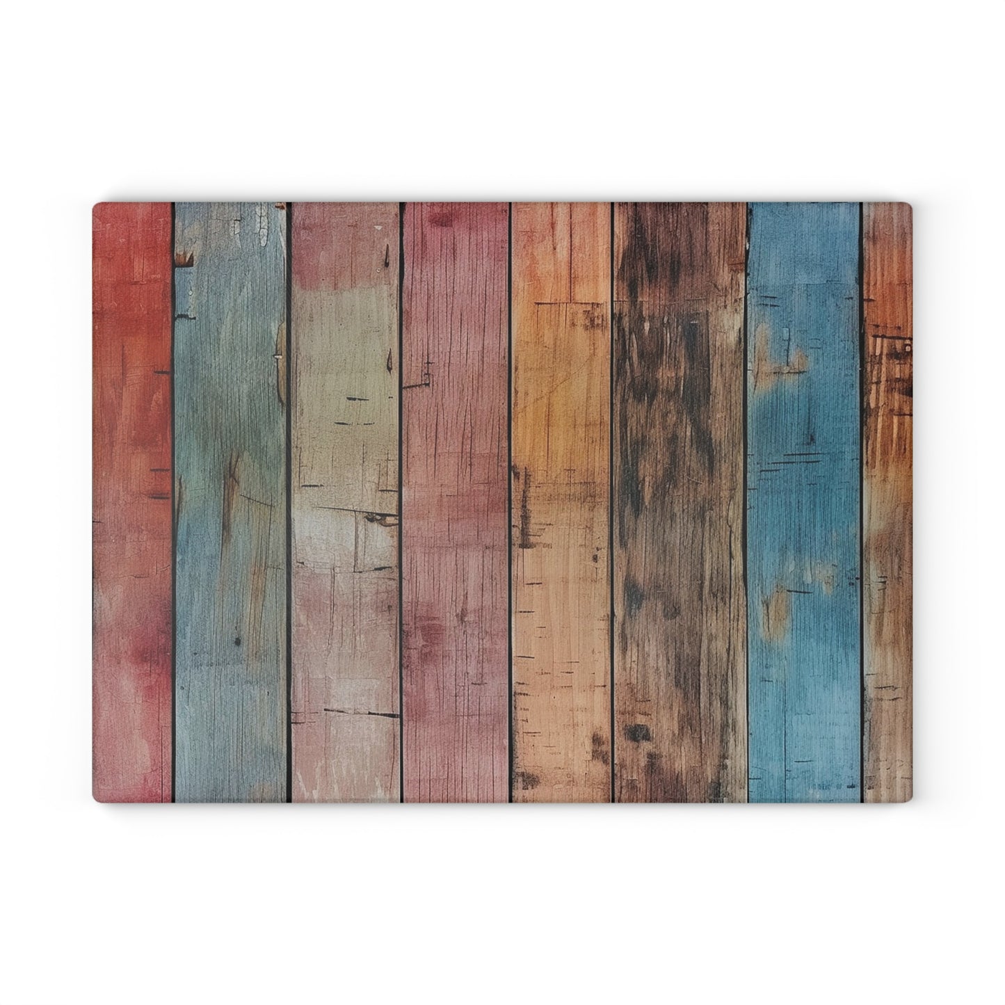 Wooden Print Glass Cutting Board