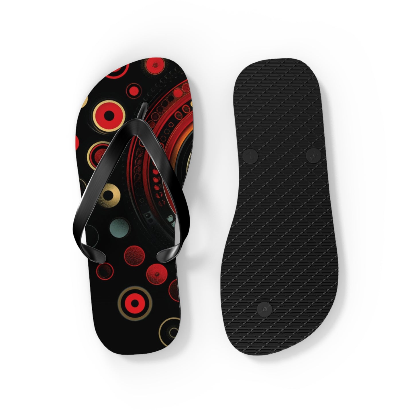 Abstract Decorative Circles  Flip-Flops