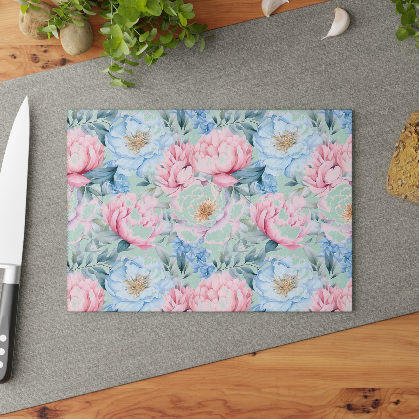 Floral Glass Cutting Board