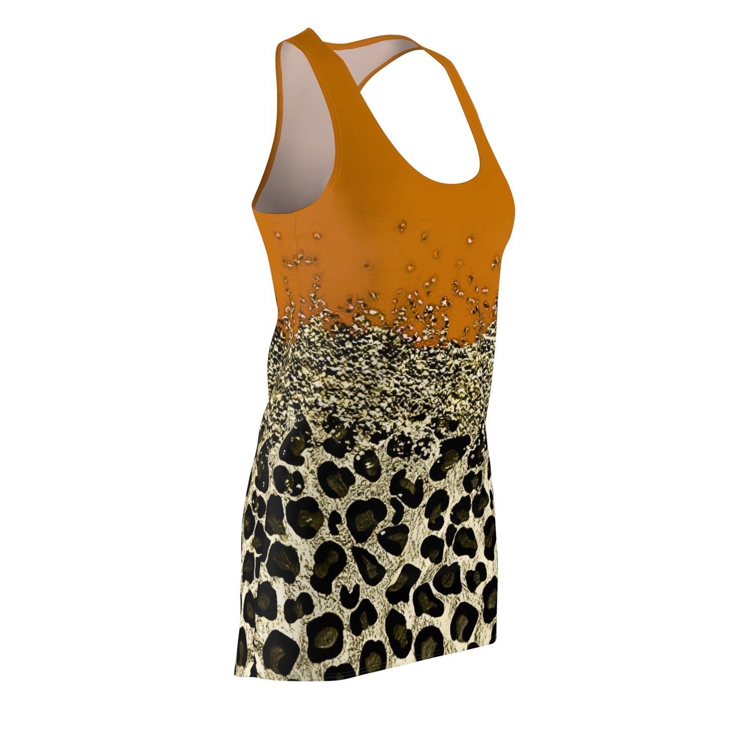 Leopard Pattern Women's Cut & Sew Racerback Dress