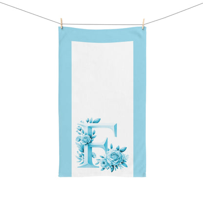 Alphabet Flowers Bathroom Hand Towel