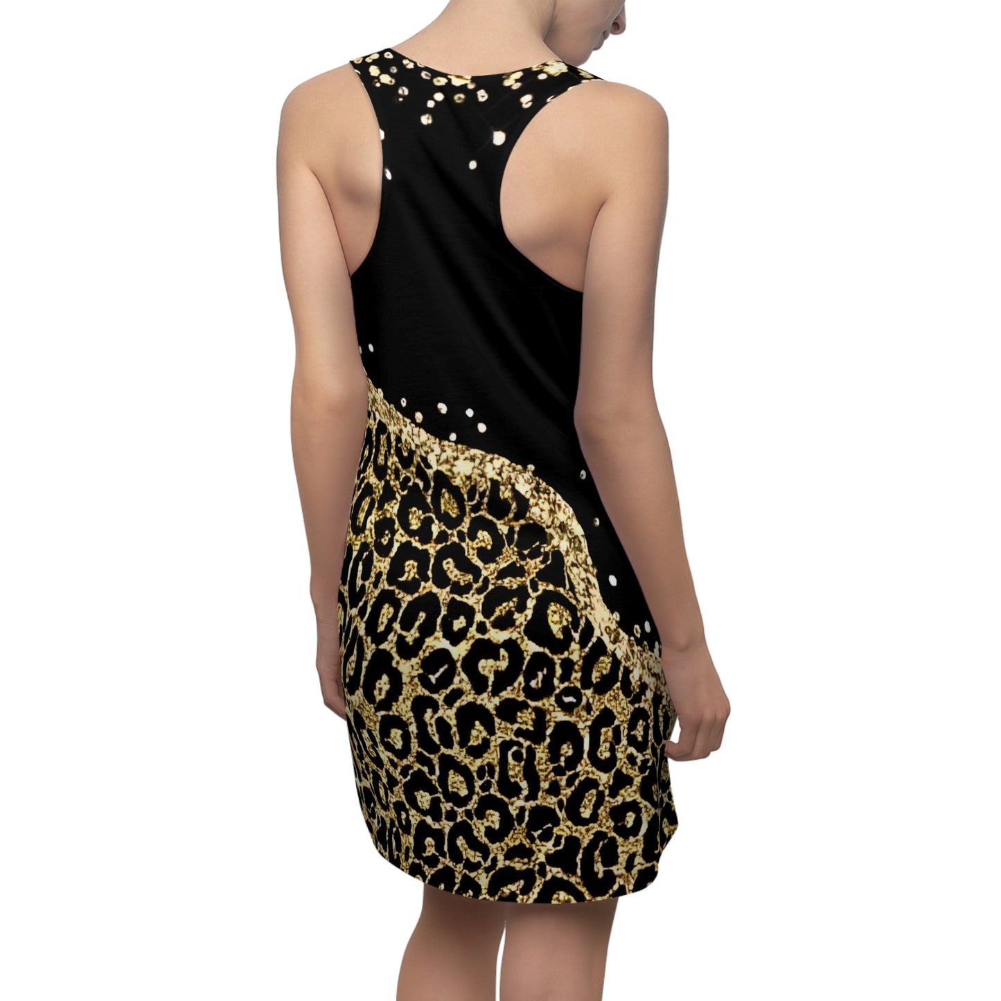 Leopard Pattern Women's Cut & Sew Racerback Dress