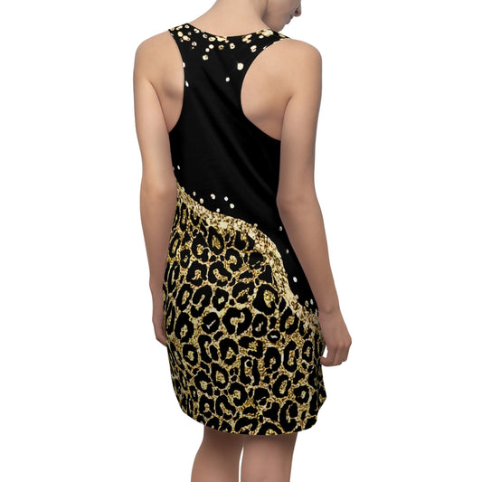 Leopard Pattern Women's Cut & Sew Racerback Dress