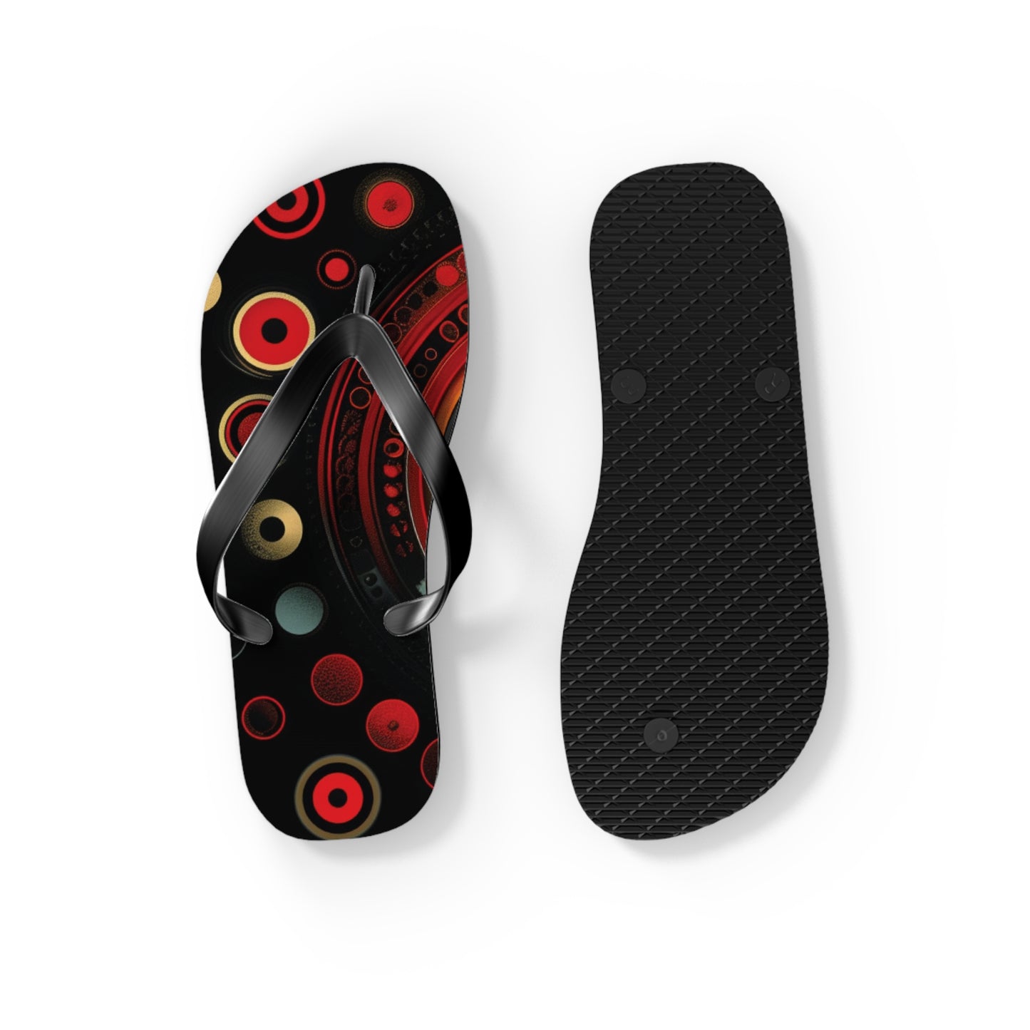 Abstract Decorative Circles  Flip-Flops