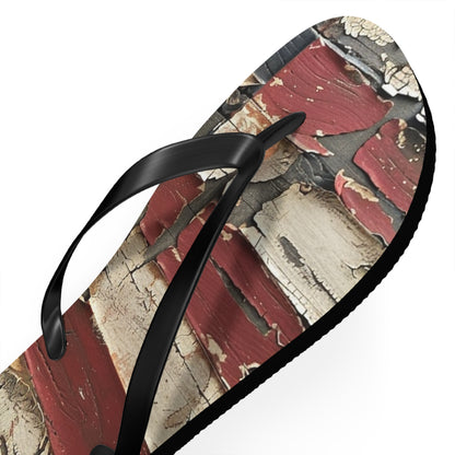 Distressed American Flag Flip-Flops