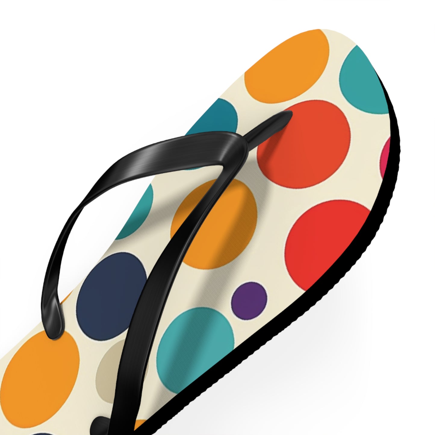 Colorful Polka Dot Pattern Flip-Flops