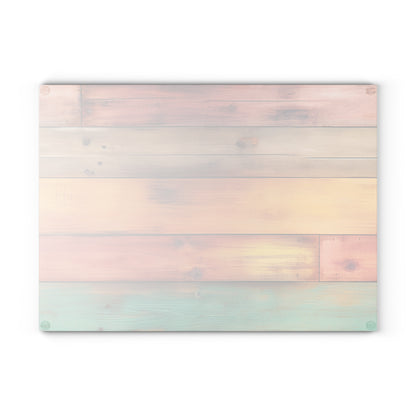 Wooden Print Glass Cutting Board