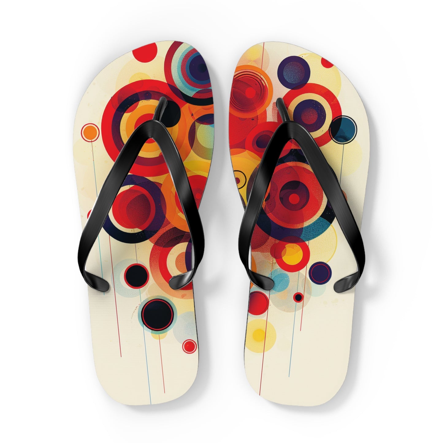 Abstract Decorative Circles  Flip-Flops