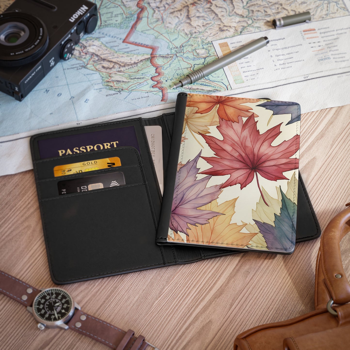 Autumn Flowers Passport Cover