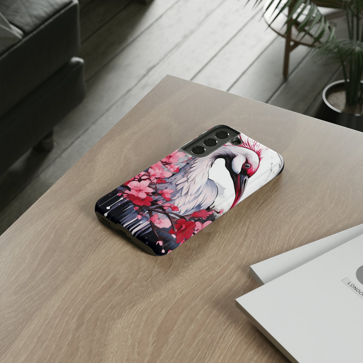 Cranes in Flight: Red-Crowned Crane Phone Case