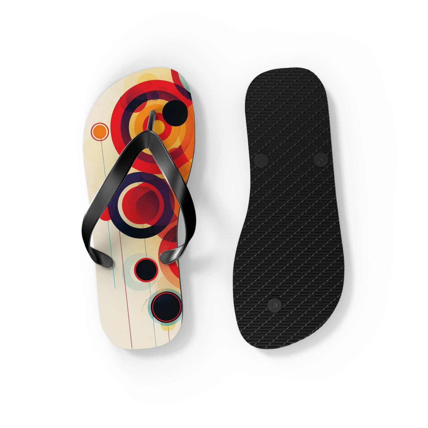 Abstract Decorative Circles  Flip-Flops