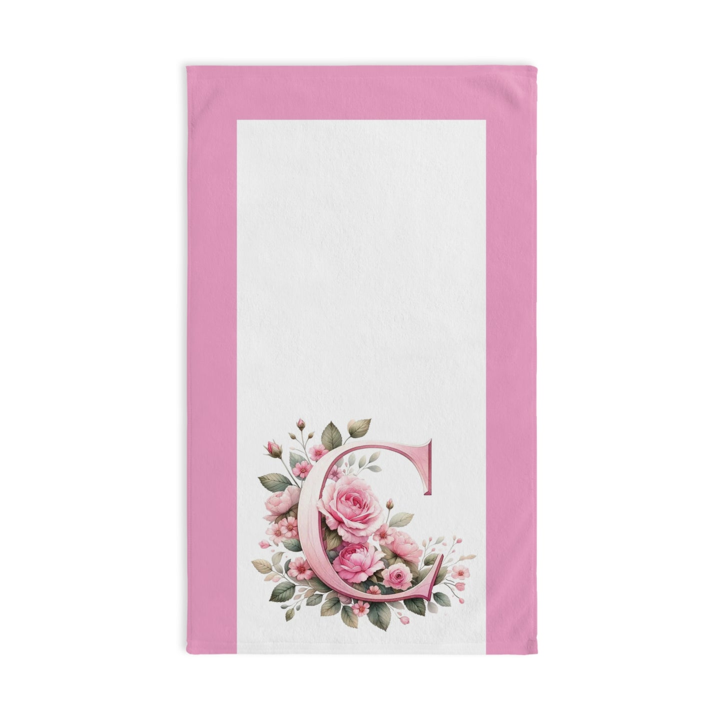 Alphabet Flowers Bathroom Hand Towel