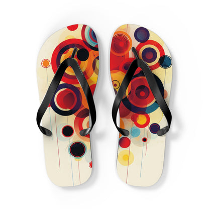 Abstract Decorative Circles  Flip-Flops