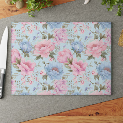 Floral Glass Cutting Board