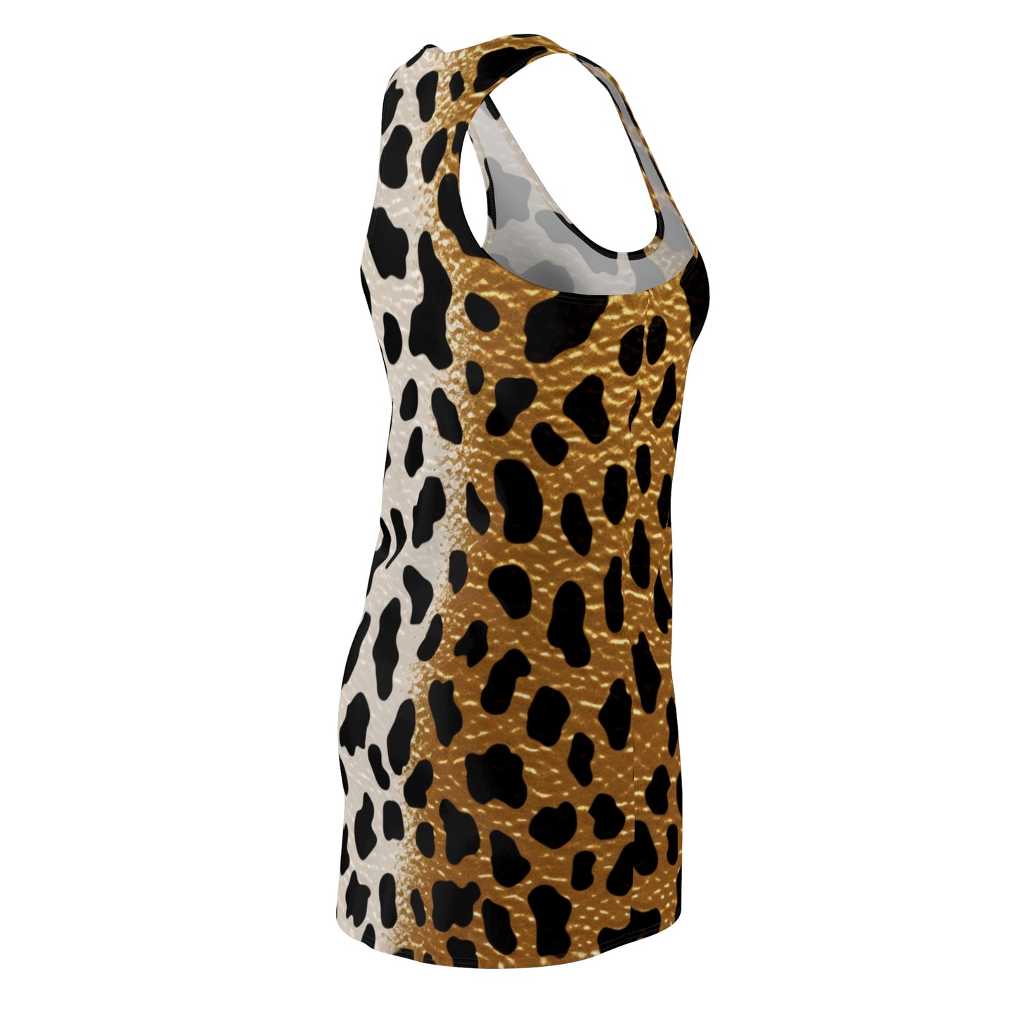 Leopard Pattern Women's Cut & Sew Racerback Dress