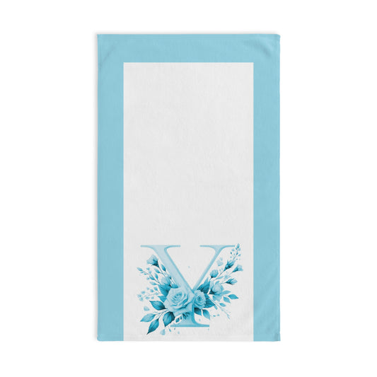 Alphabet Flowers Bathroom Hand Towel